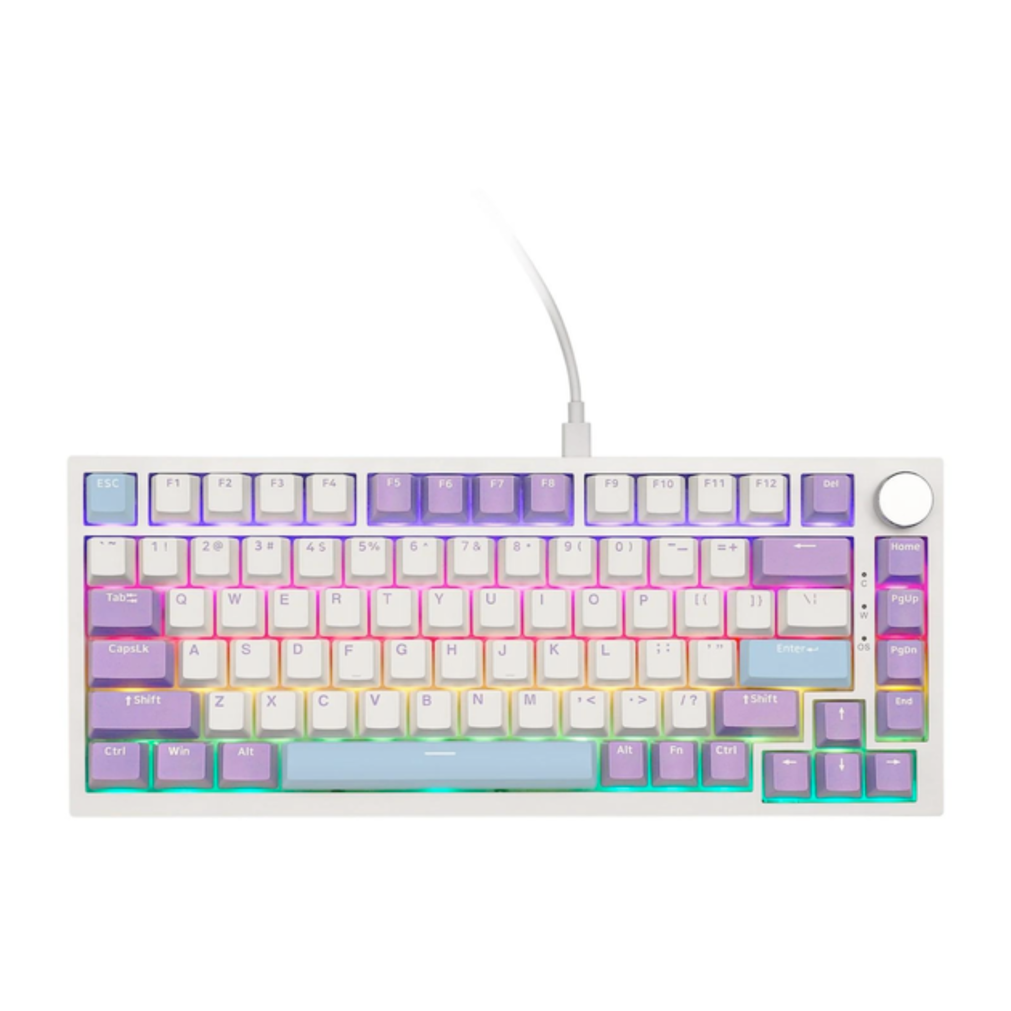 Клавиатура механическая проводная Ajazz Ak820 с RGB-подсветкой и поддержкой Hot-Swap/гравировка ENG/UA/RU Purple (GS-254) Клавиатура механическая проводная Ajazz Ak820 с RGB-подсветкой и поддержкой Hot-Swap/гравировка ENG/UA/RU Purple (GS-254)