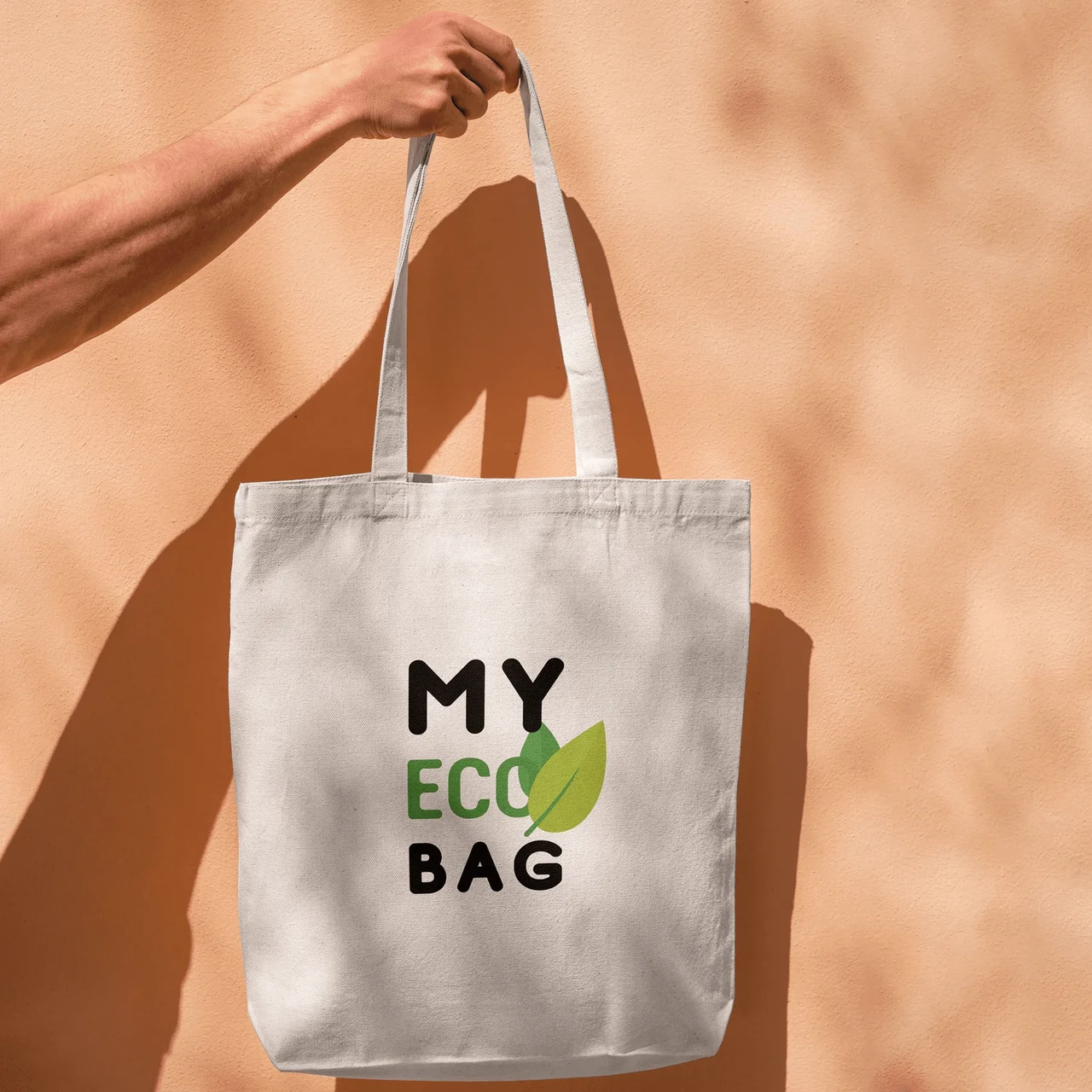 Шоппер с принтом "My eco bag" Бежевый - фото 3