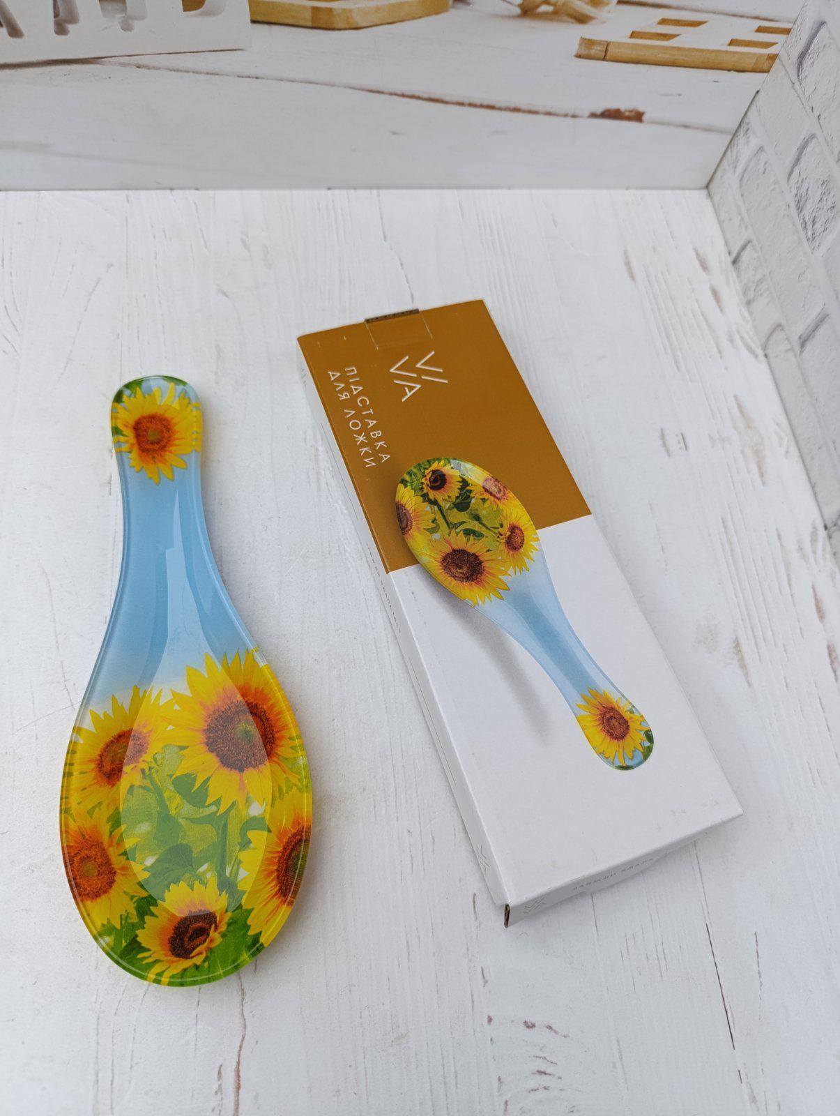 Підставка під ложку Viva SUNFLOWER скло 23 см (SP04-B) - фото 3