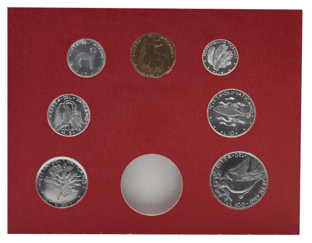 Коллекционные монеты Ватикан 7 шт. 1975 AU-UNC 1/2/5/10/20/50/100 лир (М22390) Коллекционные монеты Ватикан 7 шт. 1975 AU-UNC 1/2/5/10/20/50/100 лир (М22390)
