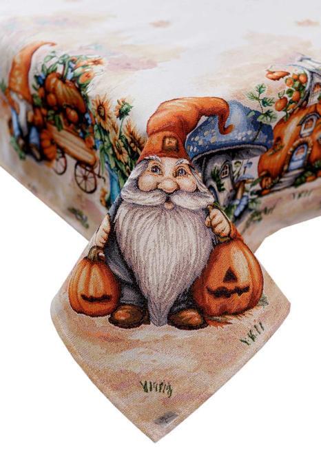 Скатерть гобеленовая Тыквенные гномы 135х220 см