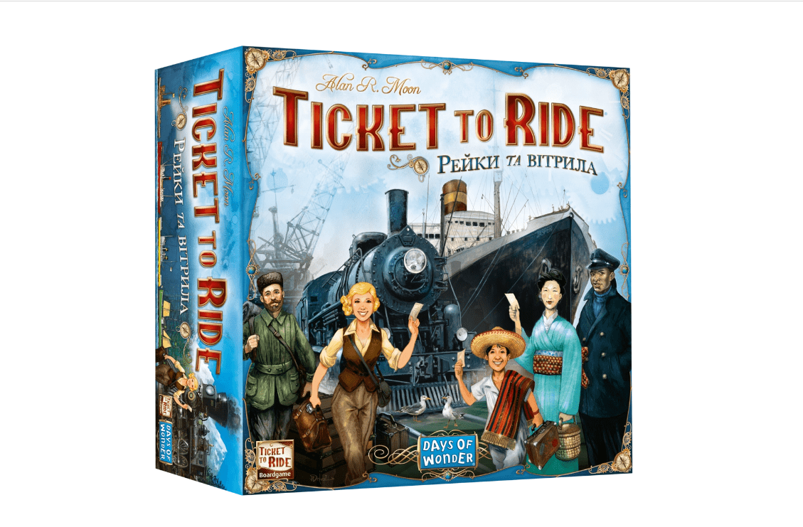 Настільна гра "Квиток на поїзд Рейки та вітрила" (Ticket to Ride. Rails & Sails)