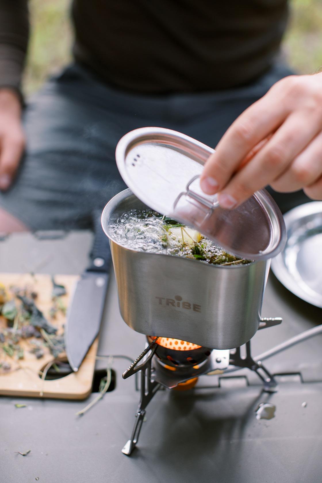 Котелок туристический Tribe Scout из нержавеющей стали 0,7 л (T-FH-0011-metal) - фото 2 Котелок туристический Tribe Scout из нержавеющей стали 0,7 л (T-FH-0011-metal) - фото 2