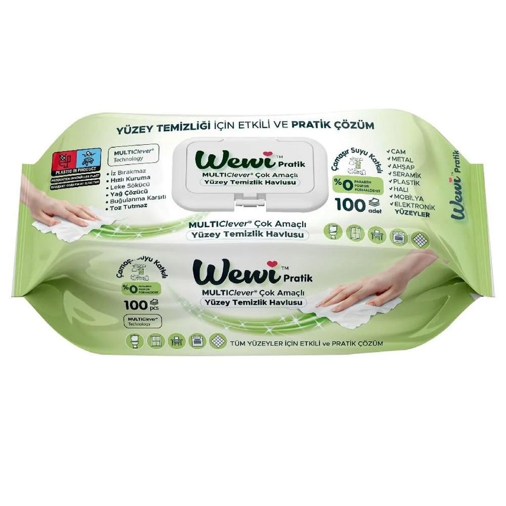 Салфетки влажные для уборки парфюмированные WEWI 100 шт. (EG-1000088) Салфетки влажные для уборки парфюмированные WEWI 100 шт. (EG-1000088)