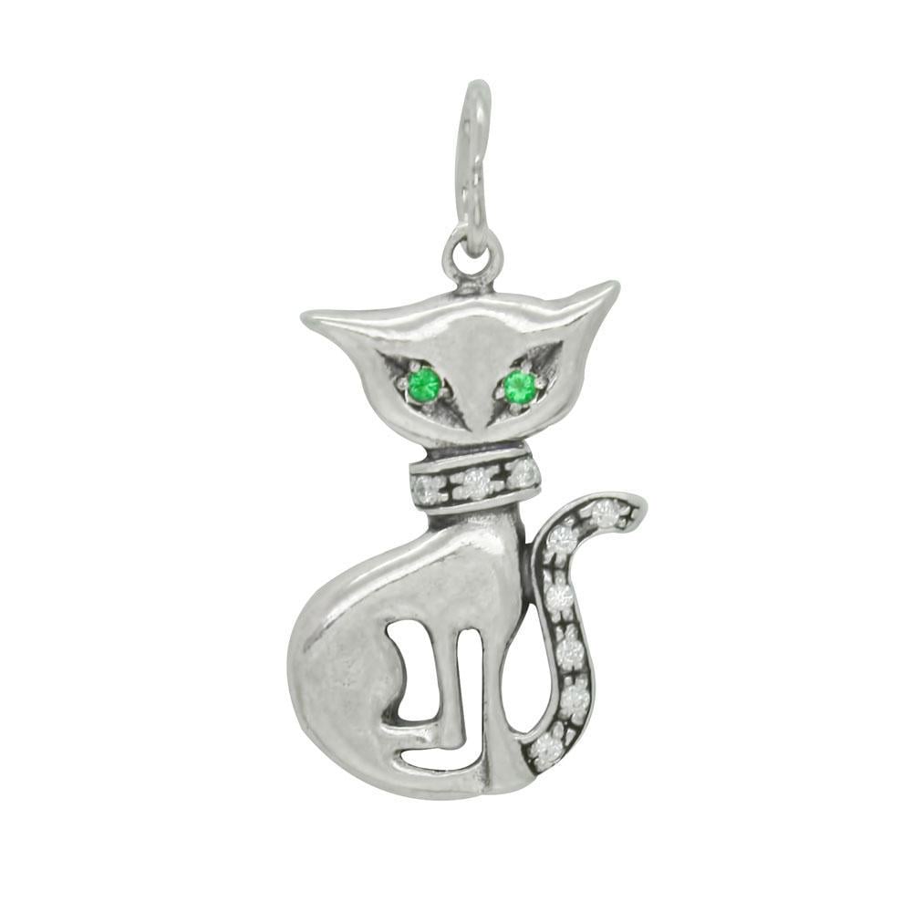 Срібний підвіс Граціозна кішка з фіанітами (1279321211) Срібний підвіс Граціозна кішка з фіанітами (1279321211)