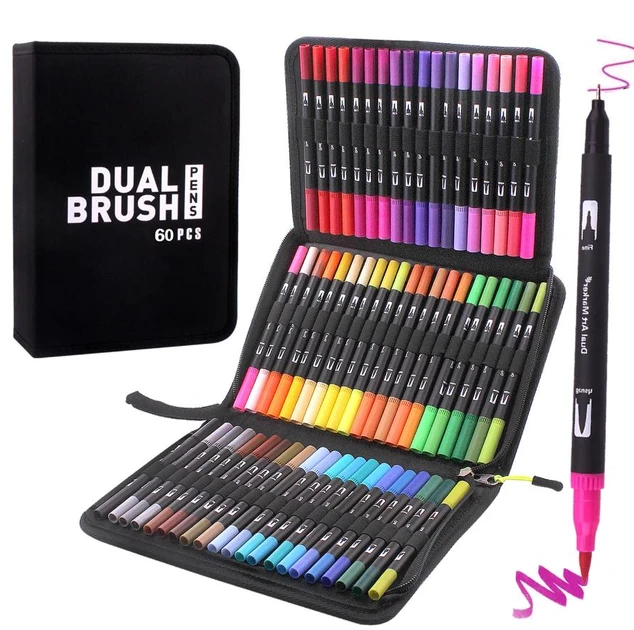 Набор акварельных двусторонних скетч-маркеров для рисования Color brush 60 шт. - фото 9 Набор акварельных двусторонних скетч-маркеров для рисования Color brush 60 шт. - фото 9