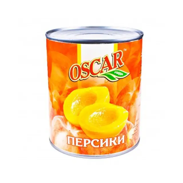 Персики половинками в сиропе Oscar 850 мл (4820072980088)