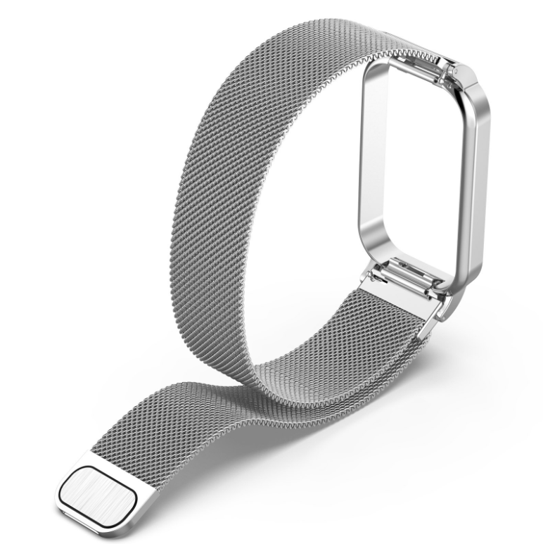 Ремешок-бампер DK Metal Milanese Loop Magnetic для Xiaomi Redmi Smart Band 2 Silver (016244) - фото 4