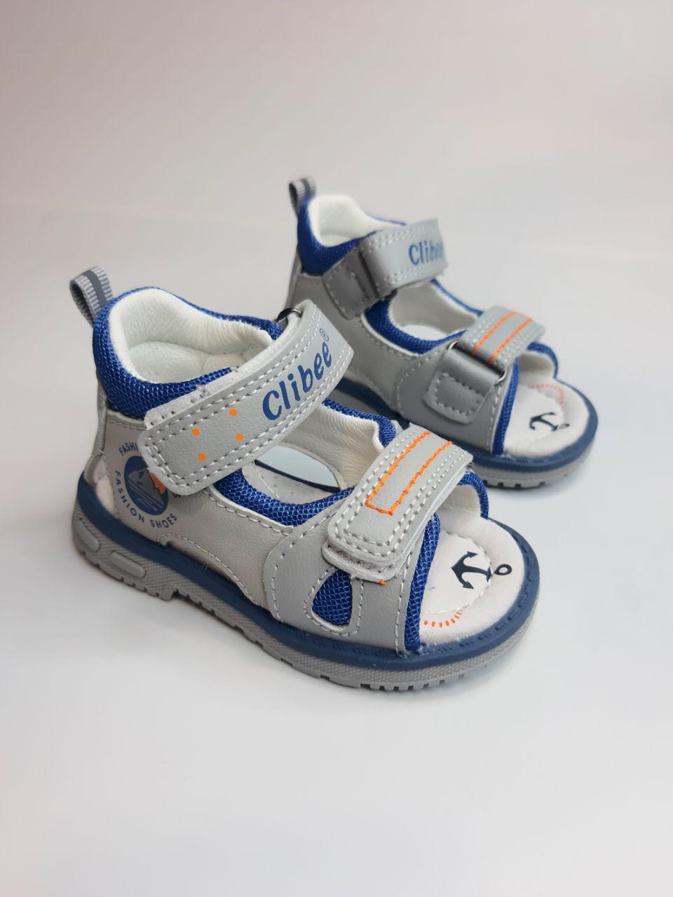 Босоніжки для хлопчика Clibee р. 23 13,5 см Сірий (125 grey)