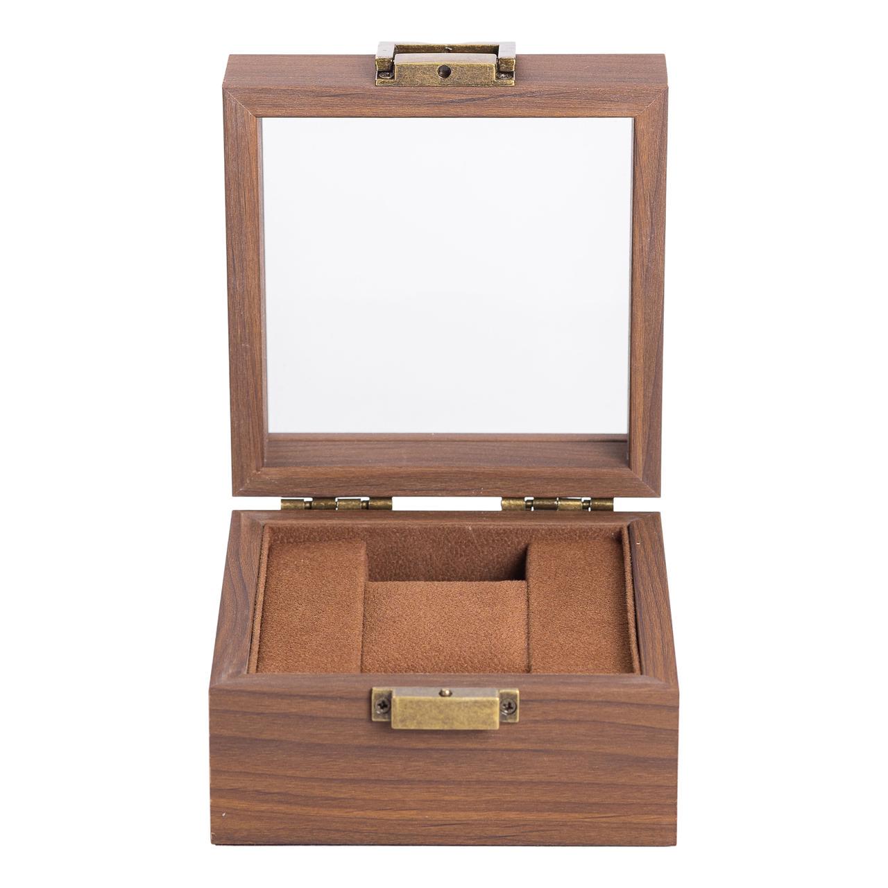 Скринька дерев'яна для наручного годинника 12x12x7,4 см (6670)