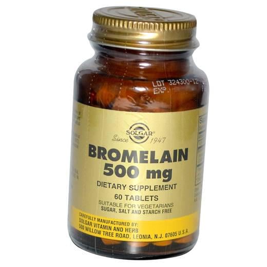 Бромелайн Bromelain 500 Solgar 60таб (69313001)