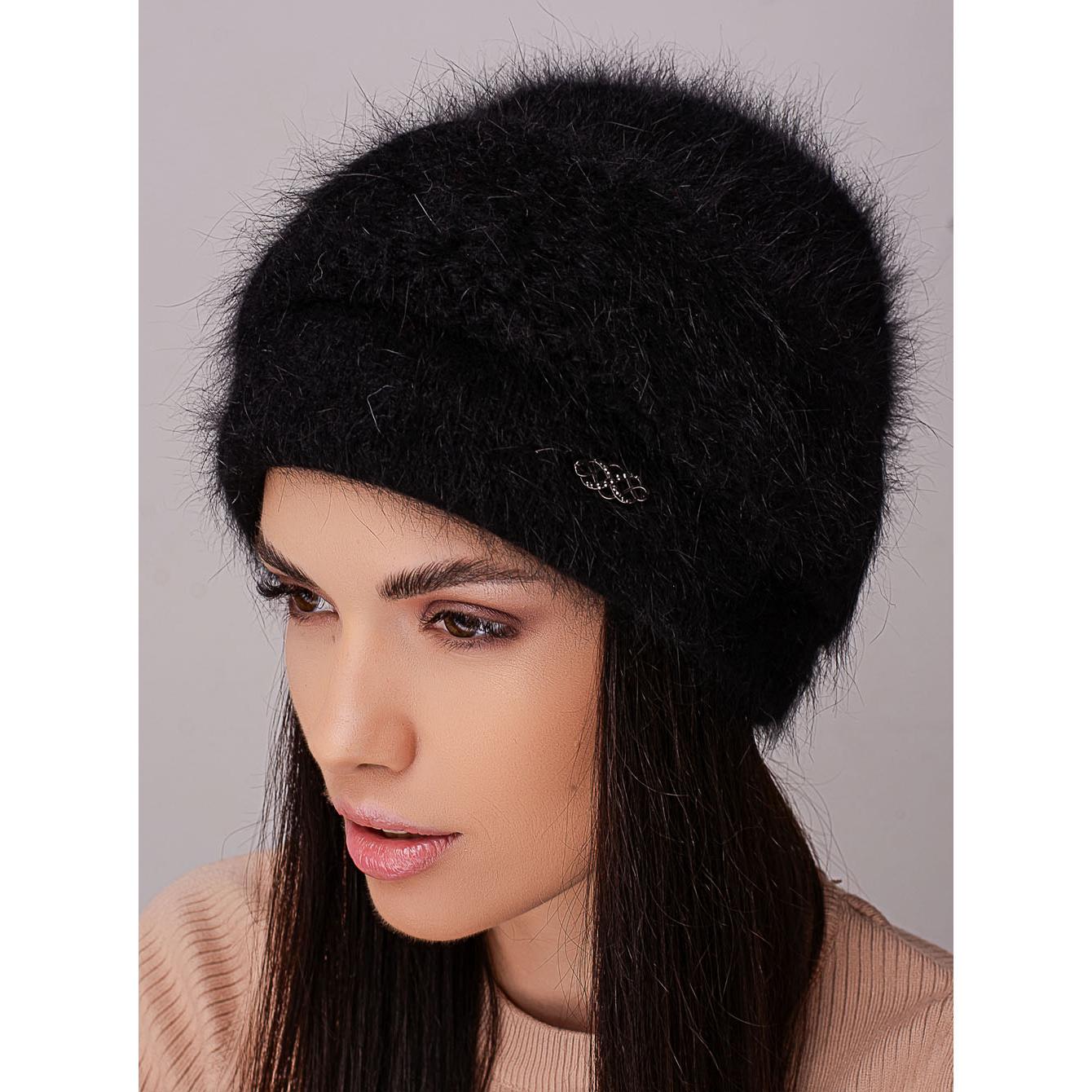 Шапка женская ангоровая двойная зимняя Leks ЛИПА One size Черный (204824) Шапка женская ангоровая двойная зимняя Leks ЛИПА One size Черный (204824)