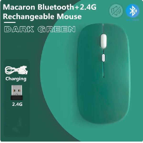 Мышь компьютерная беспроводная Macarone Bluetooth/USB Зеленый - фото 2
