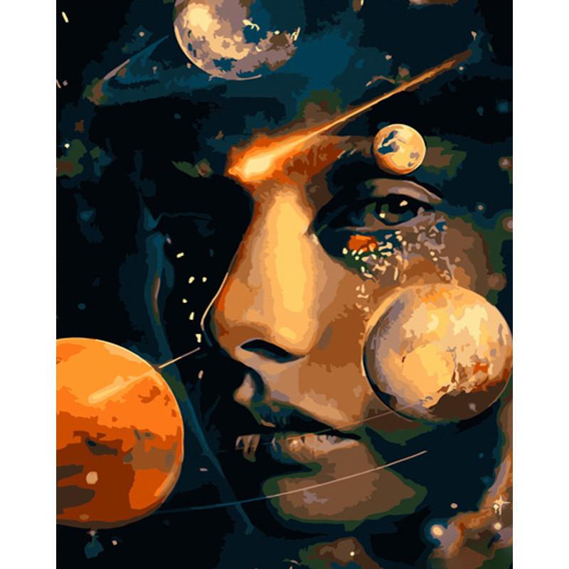 Картина по номерам Strateg Премиум Лицо Вселенной 40х50 см (GS685)