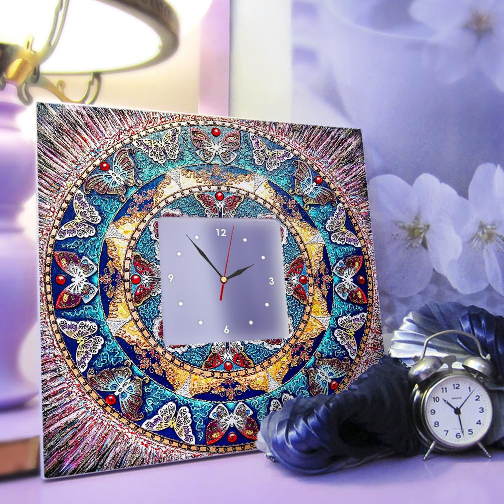 Часы Узор Мандала. Буддизм 260x260 мм (C04641) - фото 3