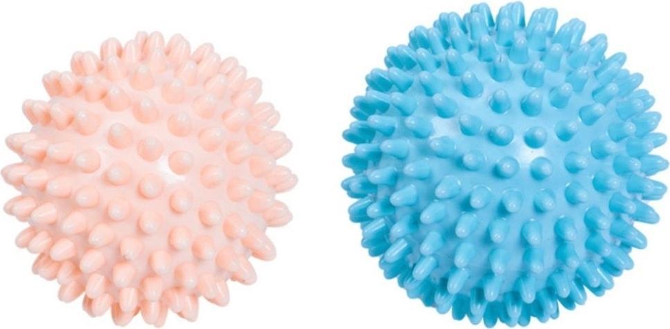 Набор массажных мячей LiveUp MASSAGE BALL Розовый/Голубой (LS3302-bp)