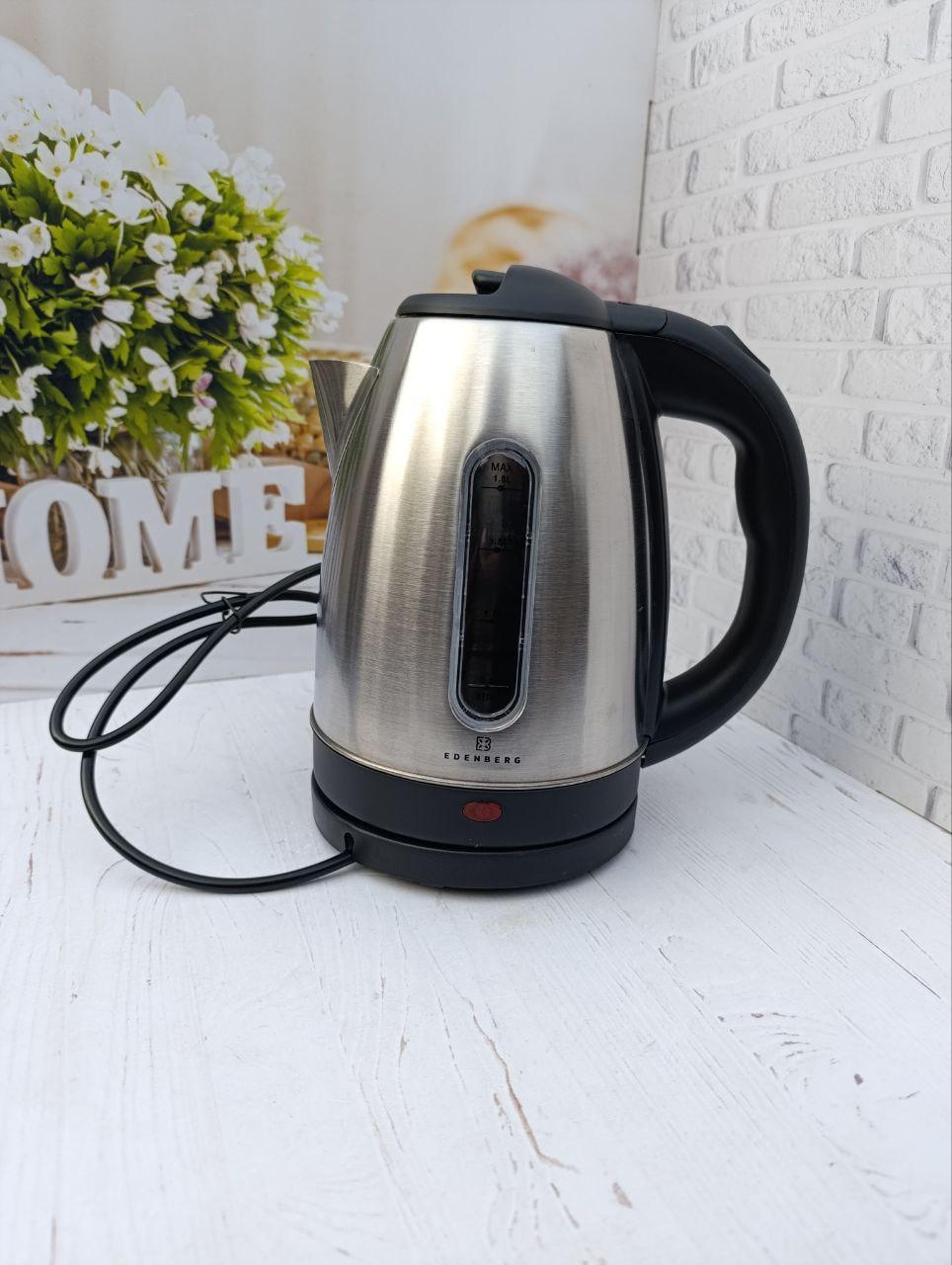 Електрочайник EDENBERG EB-83521 нержавіюча сталь 1,8 л 2000 Вт - фото 2 Електрочайник EDENBERG EB-83521 нержавіюча сталь 1,8 л 2000 Вт - фото 2