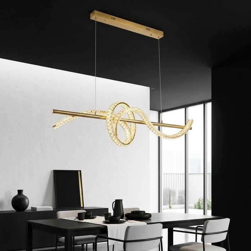 Люстра хрустальная удлиненная Zilini 6343-120 Золотистый (35888692)