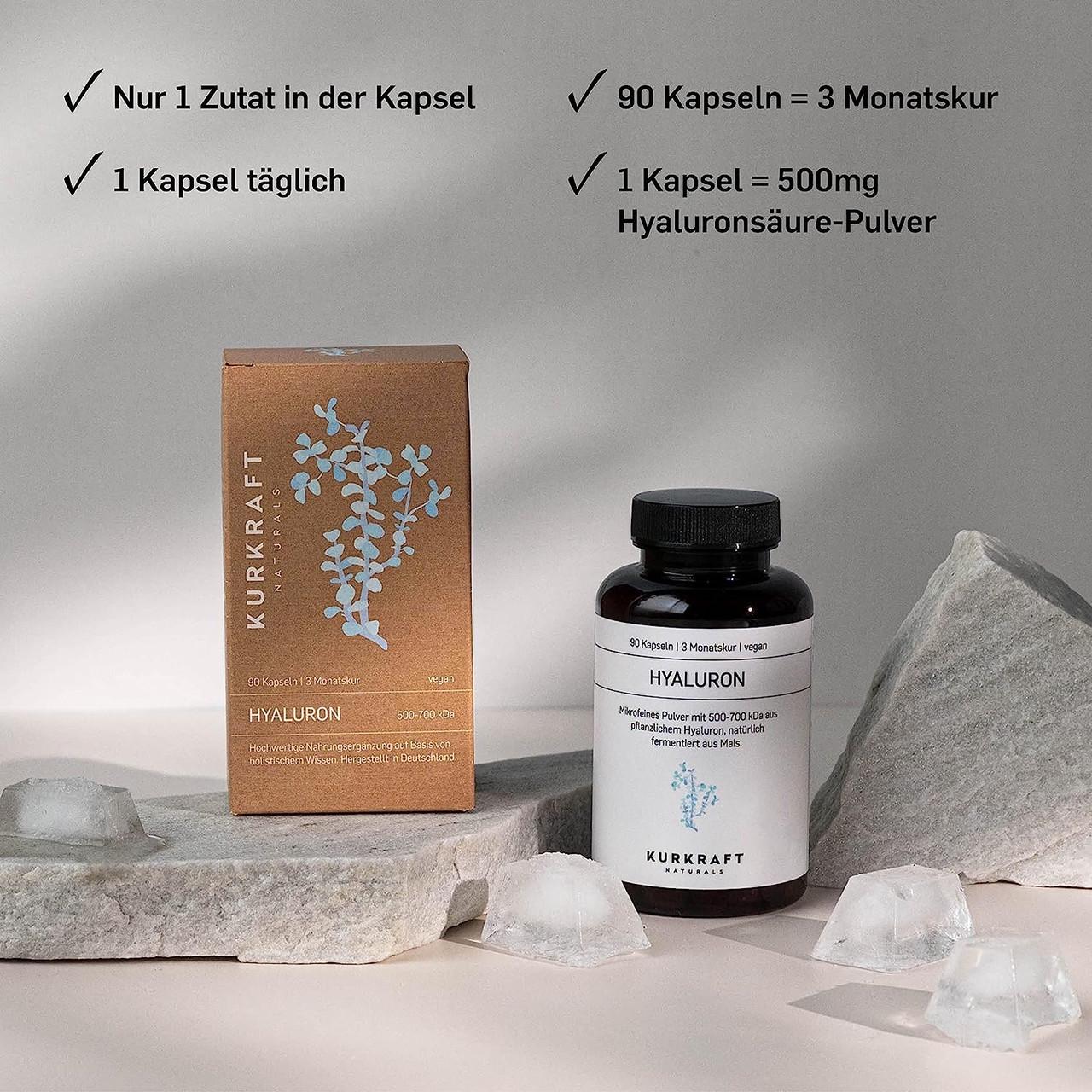 Витамины для кожи Kurkraft Гиалуроновая кислота 500 мг 90 капс. (50091479) - фото 4 Витамины для кожи Kurkraft Гиалуроновая кислота 500 мг 90 капс. (50091479) - фото 4