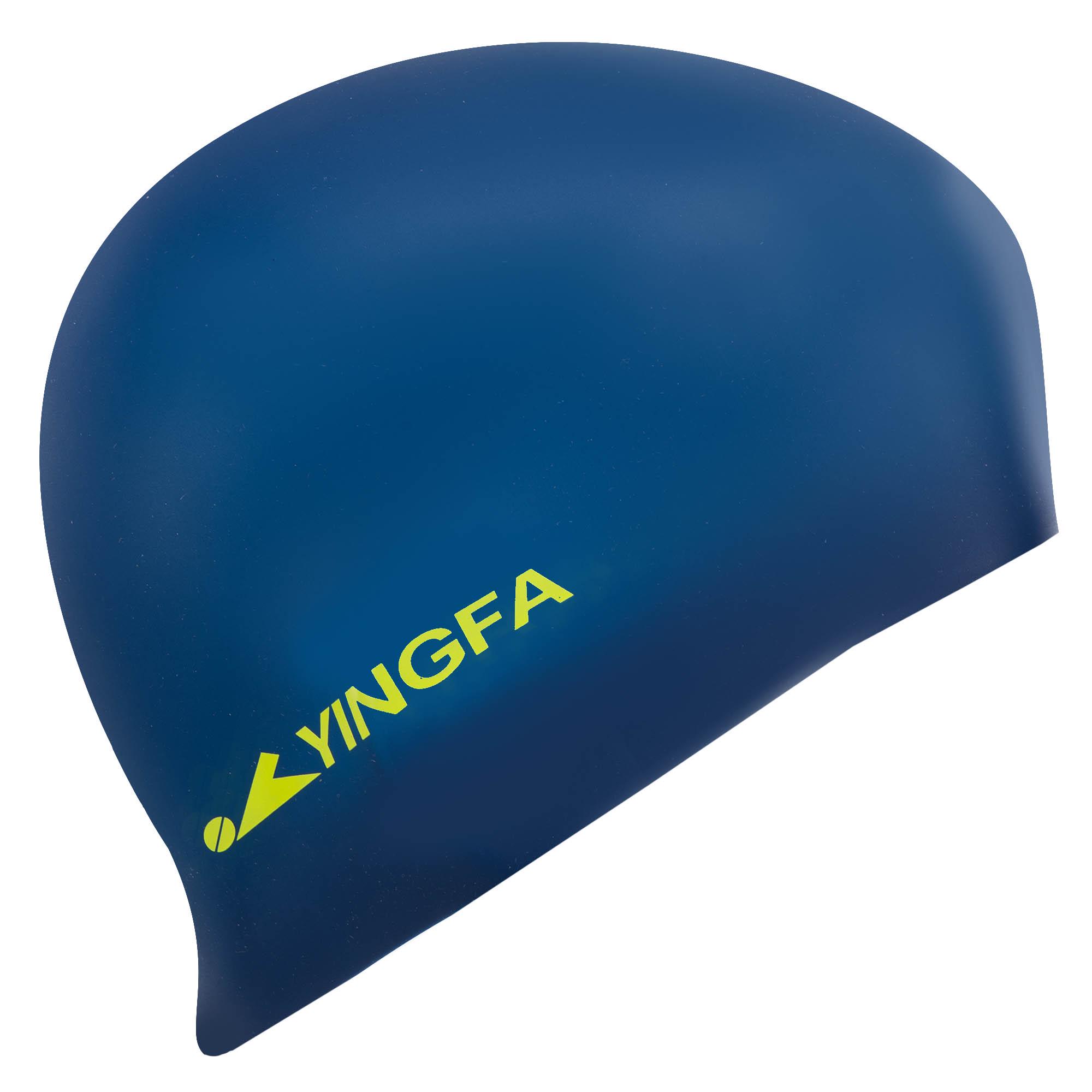 Шапочка для плавания для взрослых YINGFA C0081 силиконовая L Темно-синий (C0081_Темно-синий_L) - фото 3