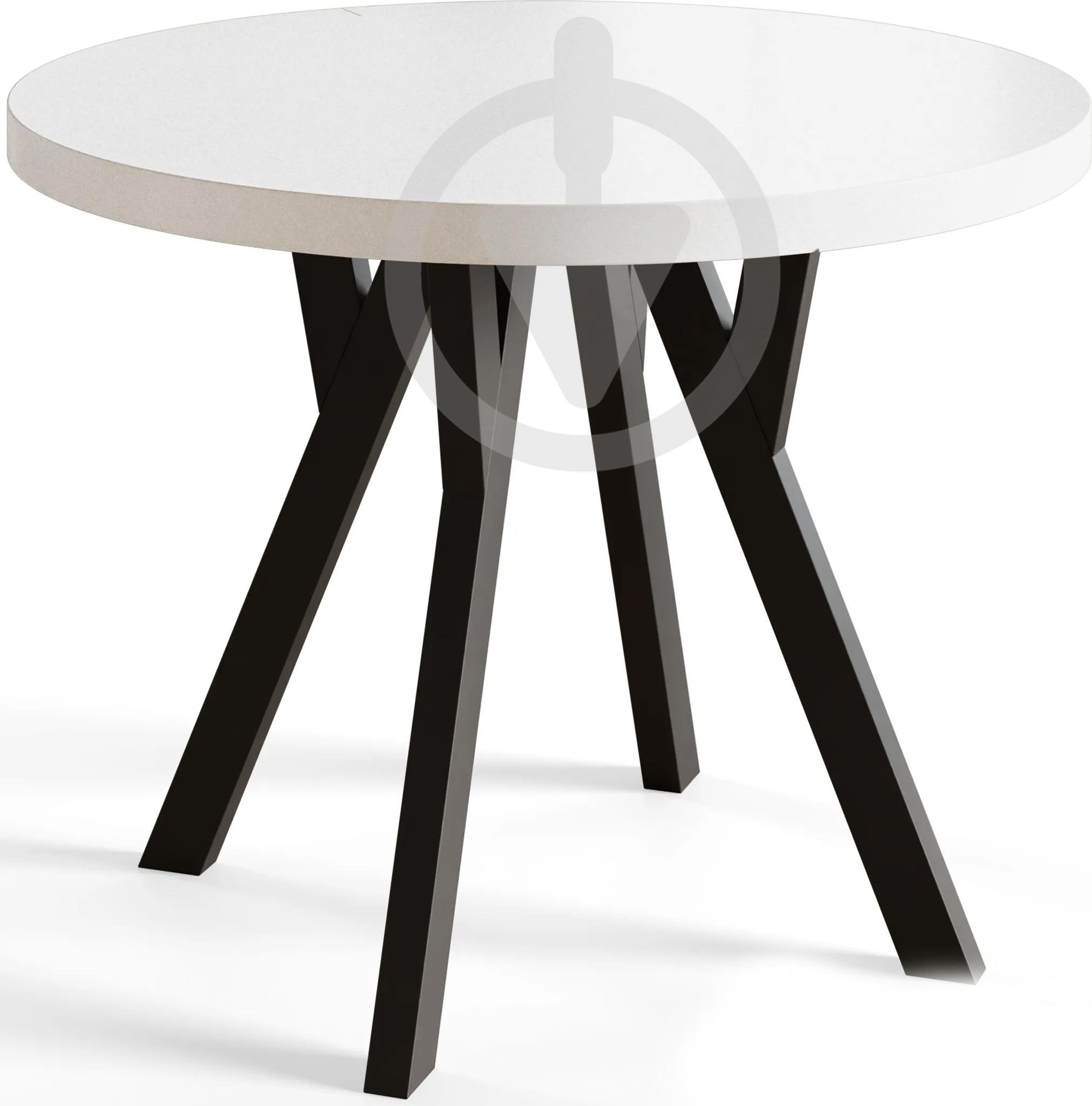 Стол кухонный круглый RoMax Lite Loft 80 см Белая Аляска/Черный - фото 1 Стол кухонный круглый RoMax Lite Loft 80 см Белая Аляска/Черный - фото 1