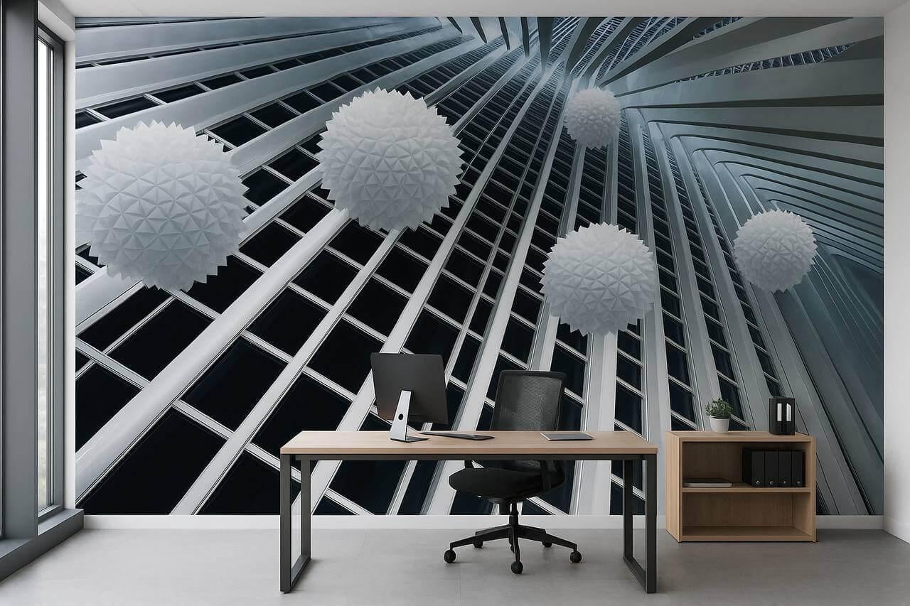 Фотошпалери флізелінові Styleo Print-walls 3D Сфери в польоті 0159 300х250 см (Pw-0159/2)
