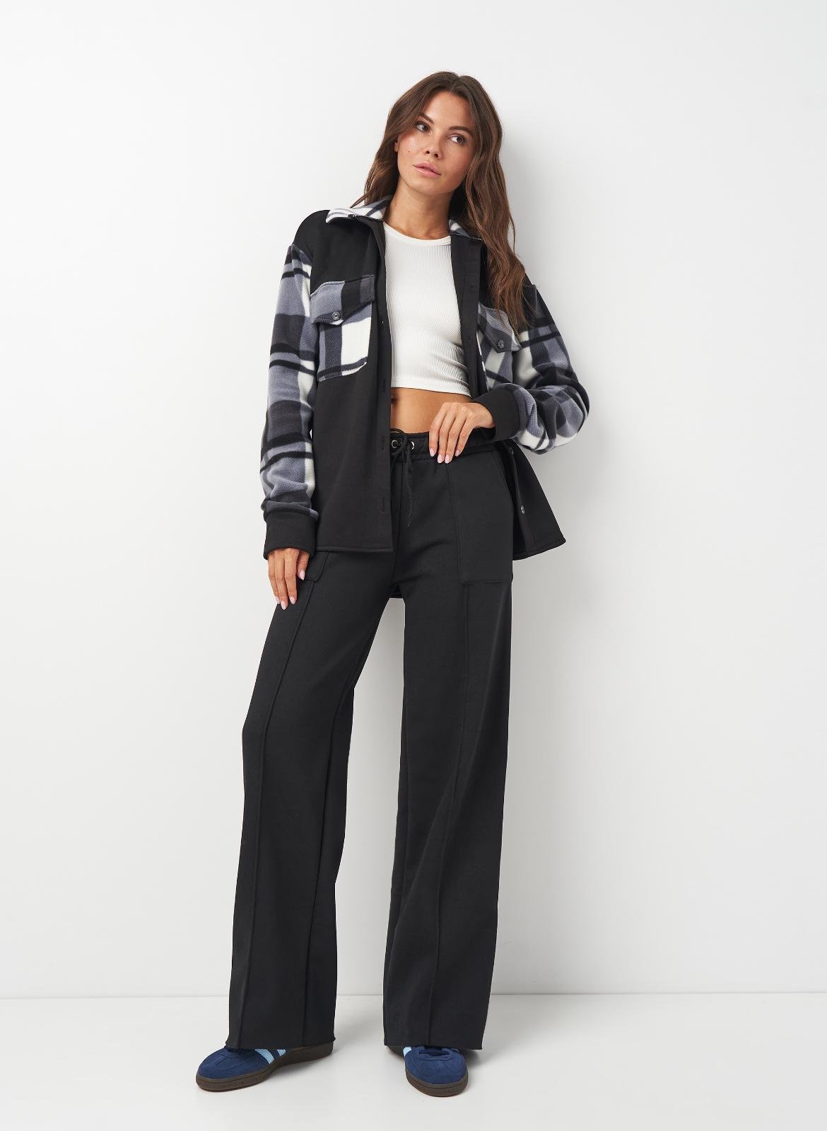 Спортивные штаны женские Элли теплые р. 48 Черный (2288073195)