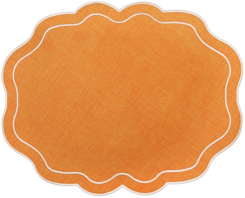 Набор тканевых сервировочных салфеток-плейсматов Orange Wave 40x50 см 6 шт. Оранжевый