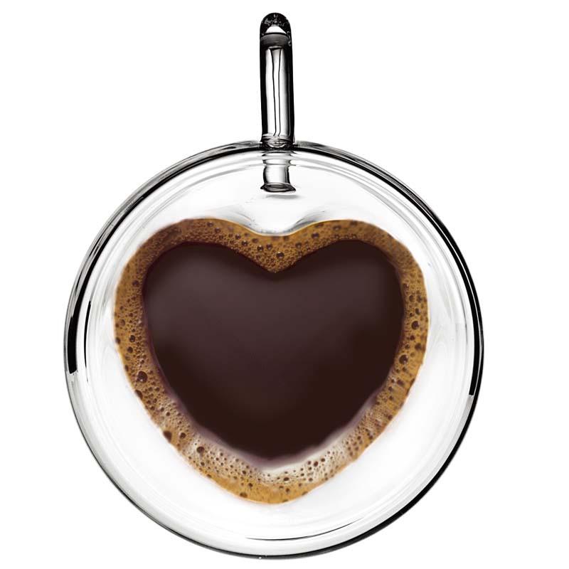 Набор чашек с двойными стенками Con Brio сердце стеклянное 150 мл 2 шт. (8915-2CB) - фото 3 Набор чашек с двойными стенками Con Brio сердце стеклянное 150 мл 2 шт. (8915-2CB) - фото 3