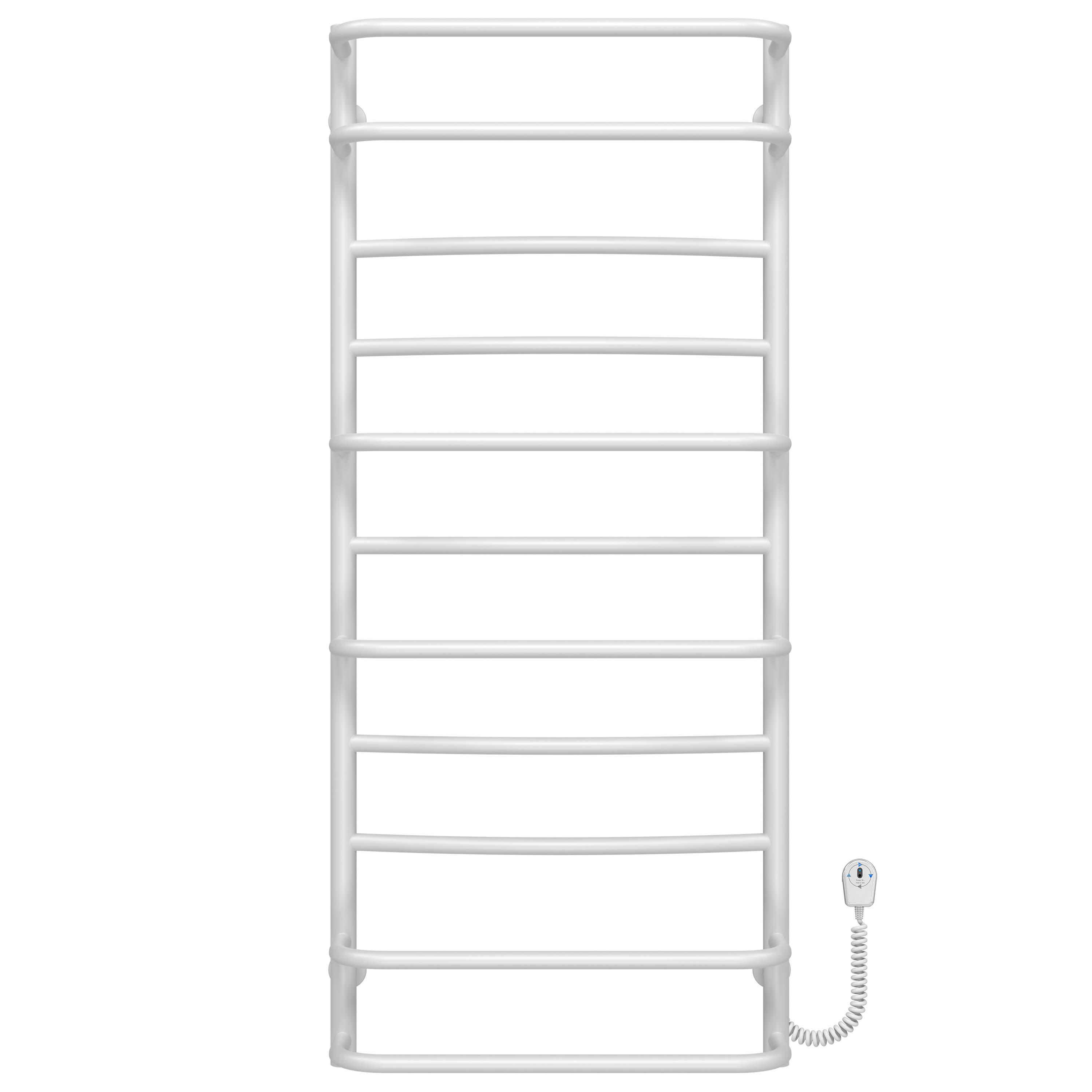 Полотенцесушитель электрический Deffi Аквамикс П11 EF16 правое подключение нержавеющая сталь 500х1200 мм Белый (C.AM.120.50.11.EWR5)