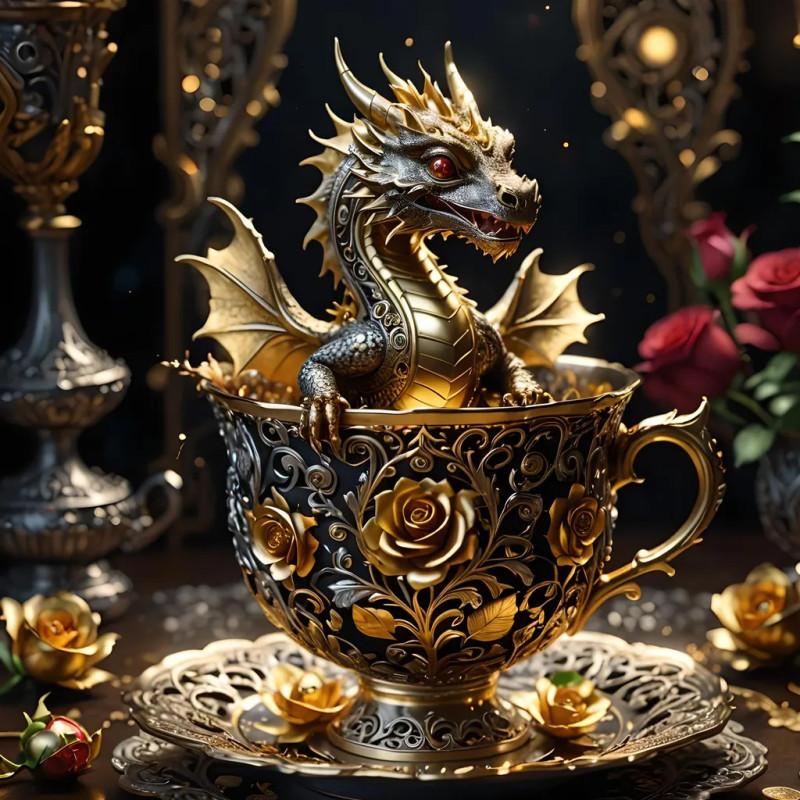 Алмазная вышивка ТМ Алмазная Мозаика Золотой дракон (DM.490)