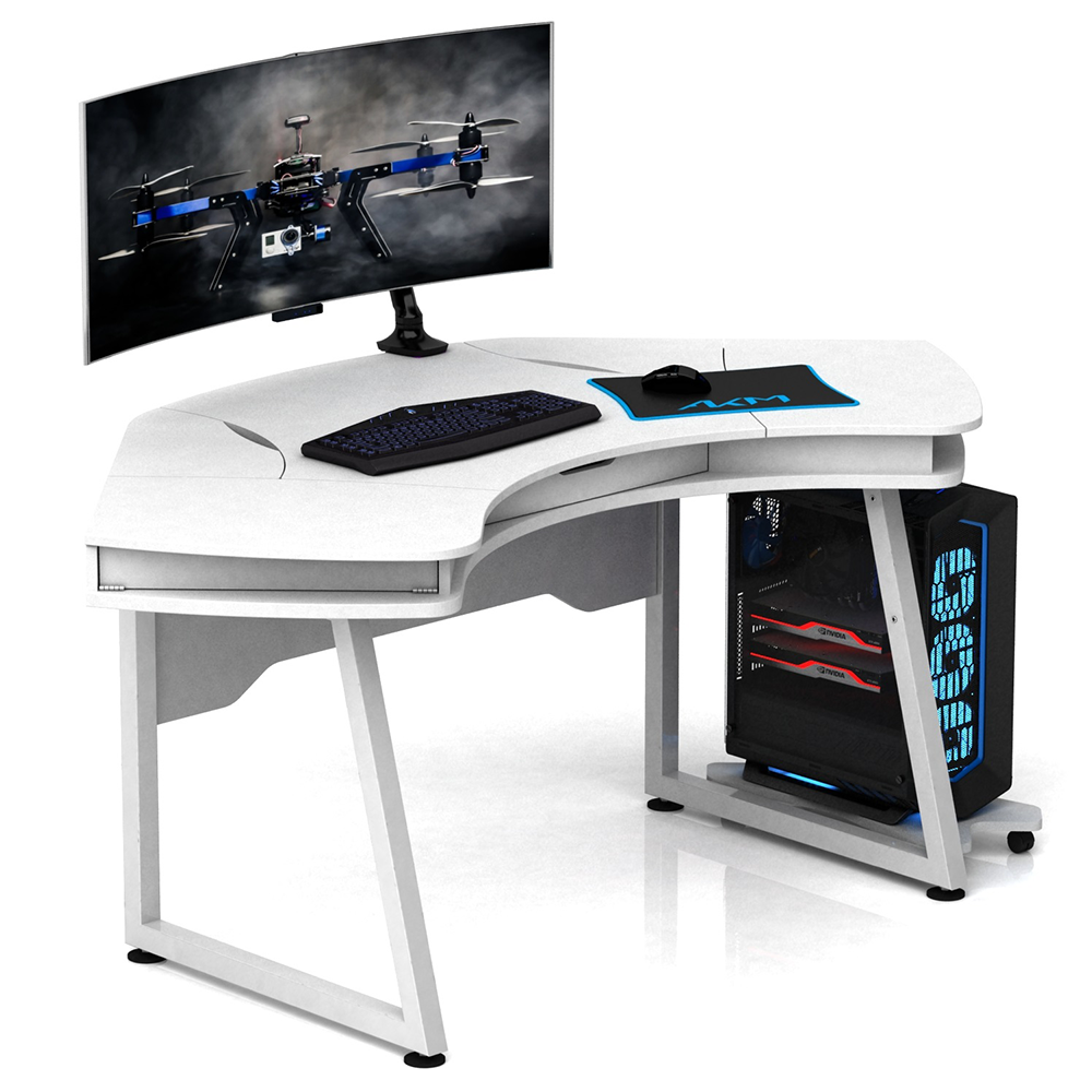 Компьютерный стол угловой XGamer COPTER геймерский Белый (2581636663)