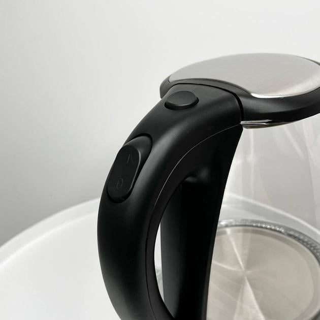 Чайник электрический Rainberg RB-2250 Led стеклянный 2200 Вт 2 л Черный (GR-04423) - фото 4 Чайник электрический Rainberg RB-2250 Led стеклянный 2200 Вт 2 л Черный (GR-04423) - фото 4