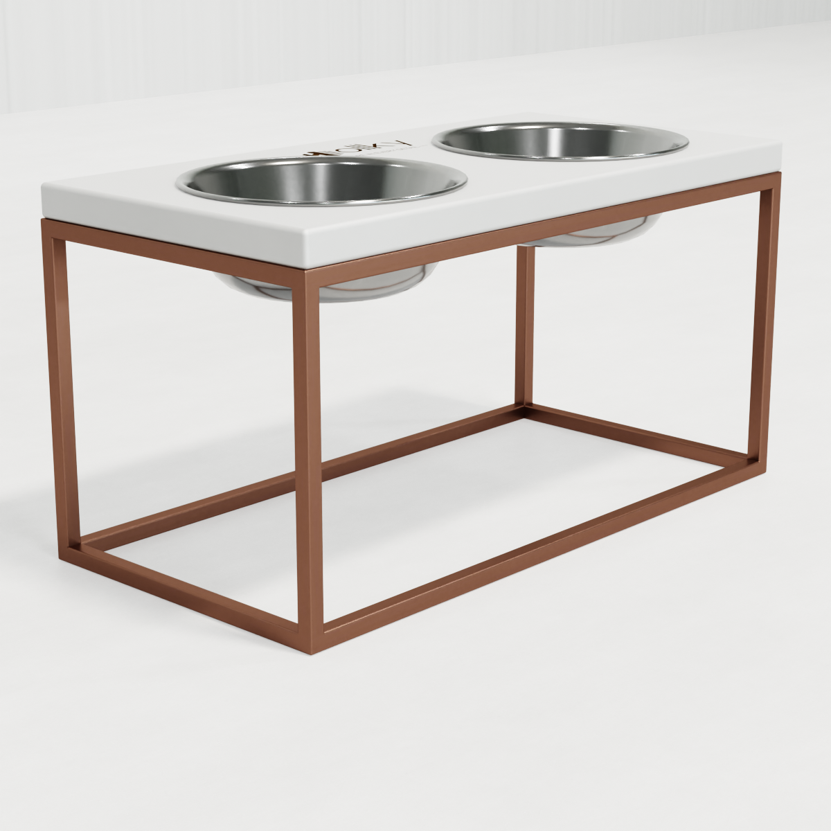 Миски на подставке для средних и больших собак Hollky Base L 2х0,95 л (BL-422120-GLWH) - фото 7