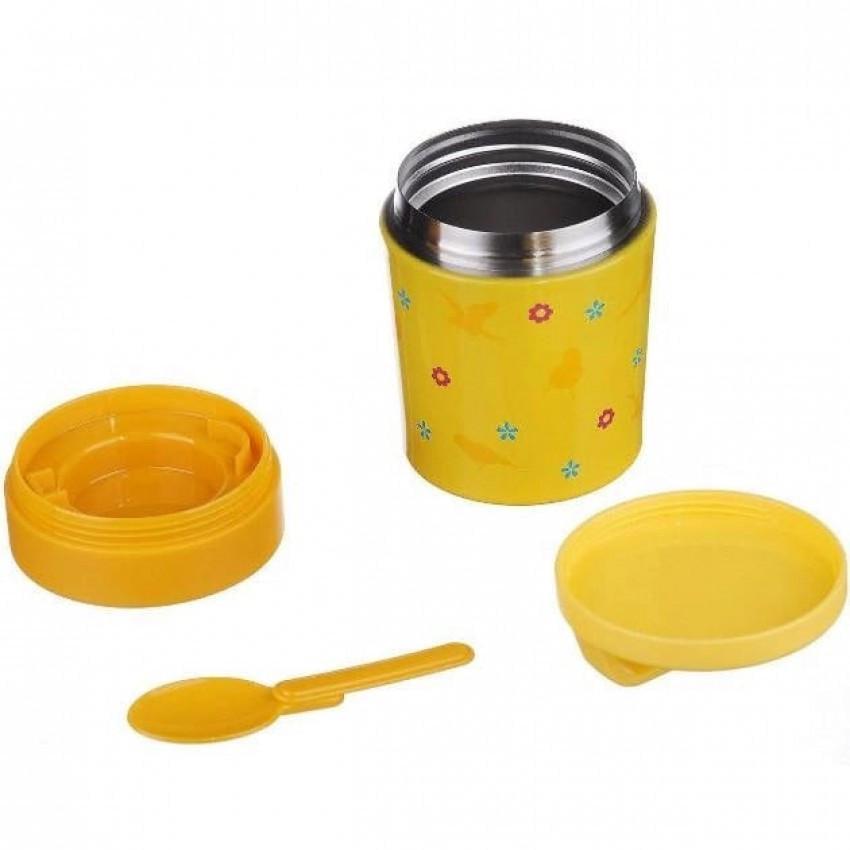 Термос харчовий дитячий A-PLUS 1665 нержавіюча сталь з пластиковою ложкою 350 мл Жовтий (1991343530) - фото 2 Термос харчовий дитячий A-PLUS 1665 нержавіюча сталь з пластиковою ложкою 350 мл Жовтий (1991343530) - фото 2
