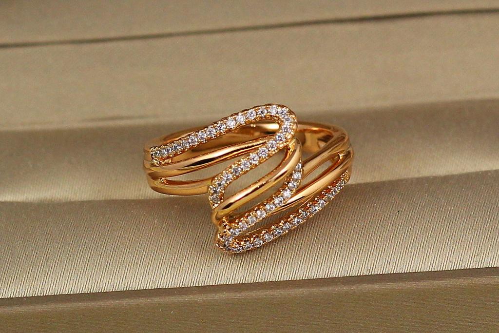 Кольцо Xuping Jewelry двойная змейка р. 17 Золотистый (1503398172)