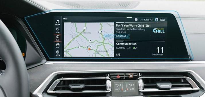 Стекло защитное Pixsel гибридный глянец на монитор BMW X6 17,4“ 2019-2022 G06
