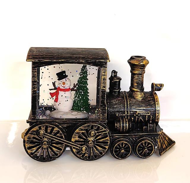 Фонарь-ночник новогодний Паровоз Снеговик на батарейках с подсветкой (915) Фонарь-ночник новогодний Паровоз Снеговик на батарейках с подсветкой (915)