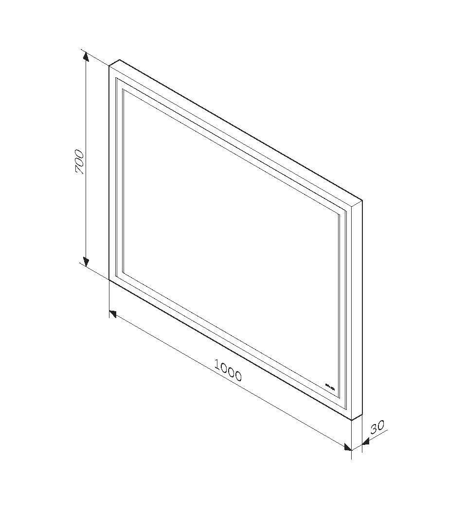 Зеркало AM.PM GEM M91AMOX1001WG38 c LED подсветкой 70x100 см (130412) - фото 2