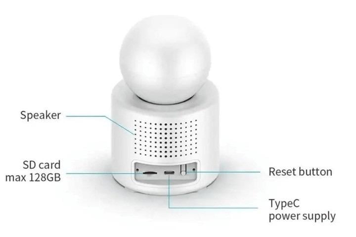 Камера відеоняня ICSEE настільна 3 МП з Wi-Fi підключенням Білий (V1-20C) - фото 7 Камера відеоняня ICSEE настільна 3 МП з Wi-Fi підключенням Білий (V1-20C) - фото 7