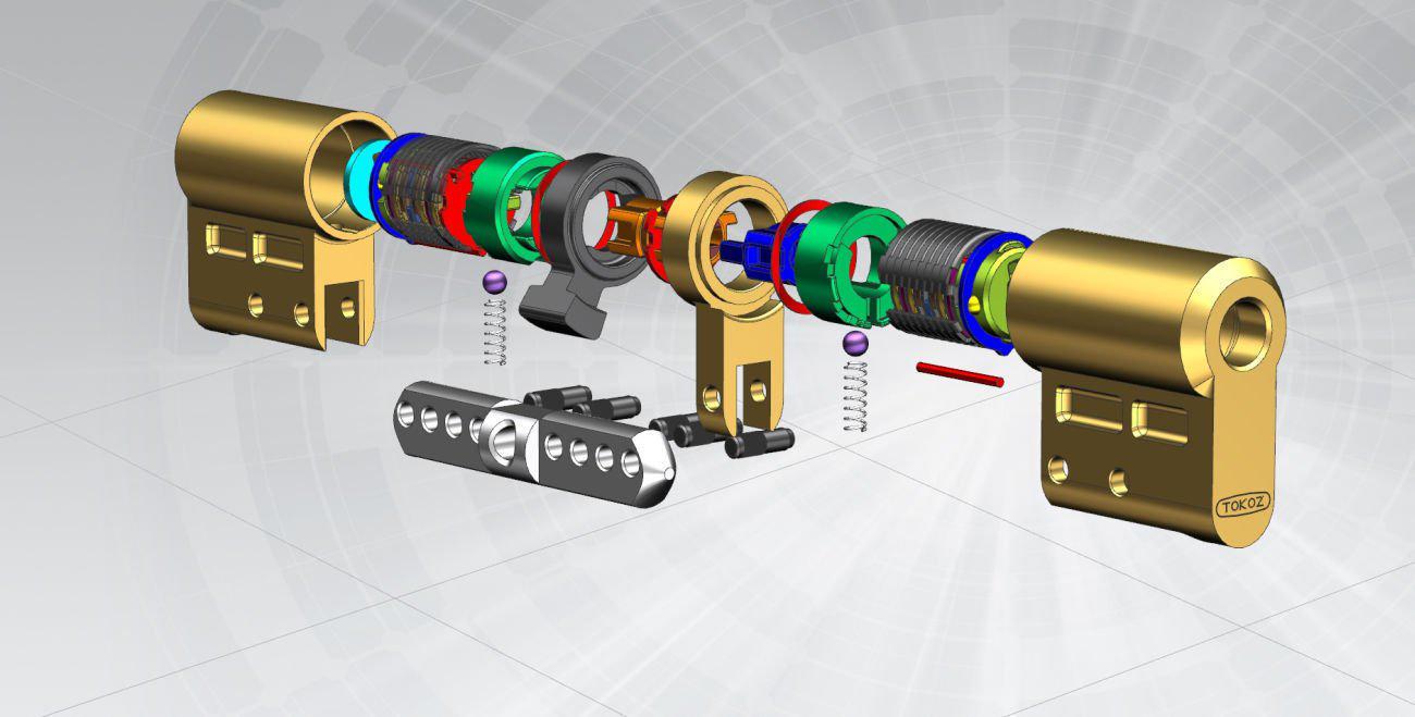 Цилиндр TOKOZ PRO 300 ключ-ключ 70 мм 30x40 - фото 2