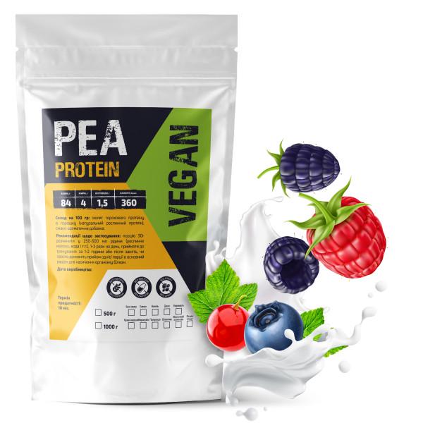 Протеин гороховый Vegan Лесные ягоды 84% белка на 33 порции 1 кг (21-125-pp-l1)