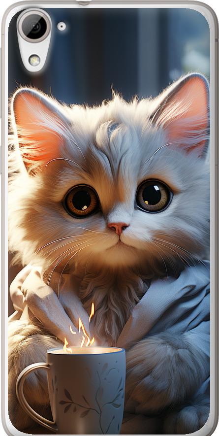 Чехол на HTC Desire 826 dual sim White cat (5646u-312-42517)