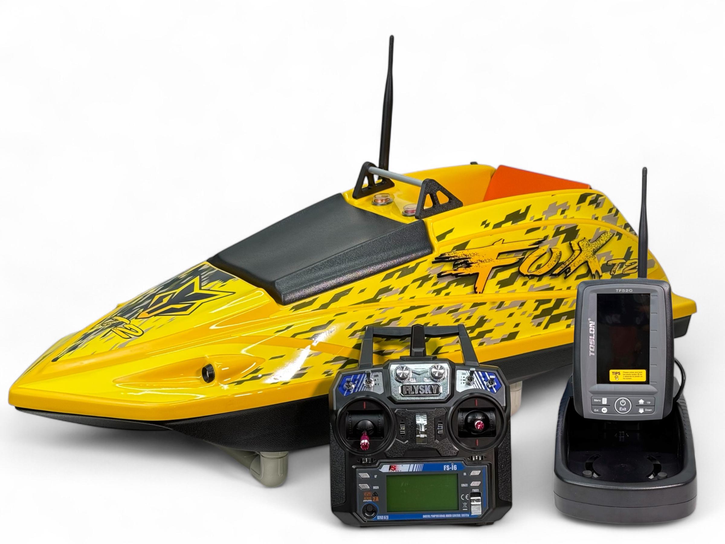 Карповый кораблик Fox T2 GPS автопилот с эхолотом Toslon TF 520