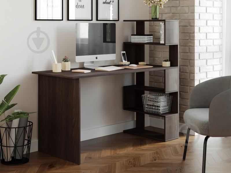 Стол компьютерный Moreli Christer Ш1416*В1226*Г600 Венге темный