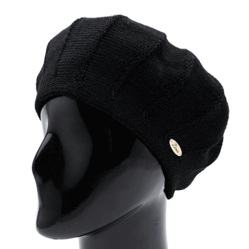 Берет шерстяной Lirus Милан двойной р. 56-58 Черный (38937)