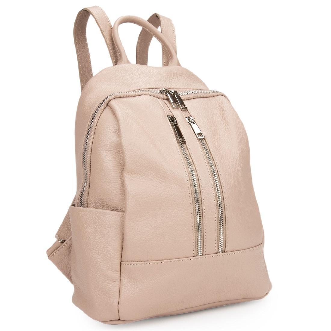 Городской рюкзак женский Royal Bag Italy F-IT-5553P кожаный Розовый (6811)