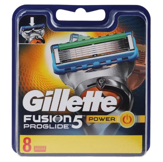Леза картриджі GILLETTE Fusion Proglide Power Box 8 шт. (7788)