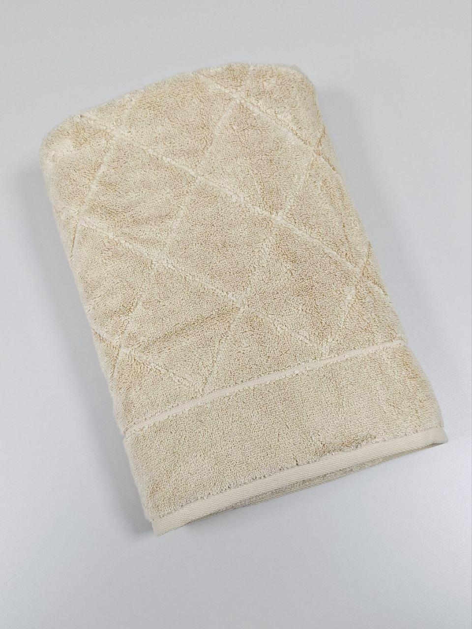 Полотенце банное Cestepe Microcotton Premium махровое 70x140 см Бежевое (2944)