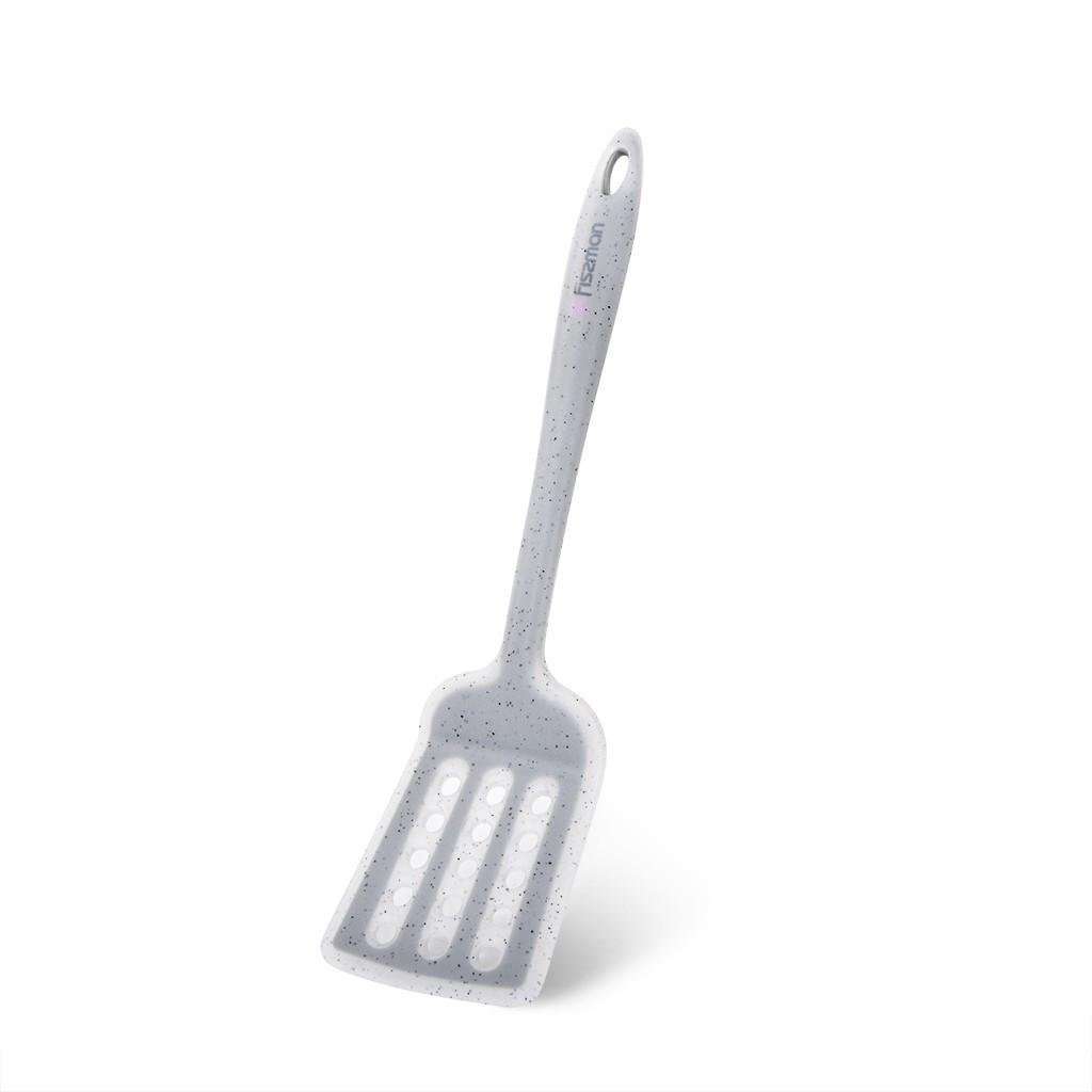 Лопатка з отворами Fissman Mauris Grey 33,5x9x 3,5 см із силікону (11417)